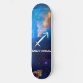Sagittarius Zodiac Blue Skateboard (Voorkant)