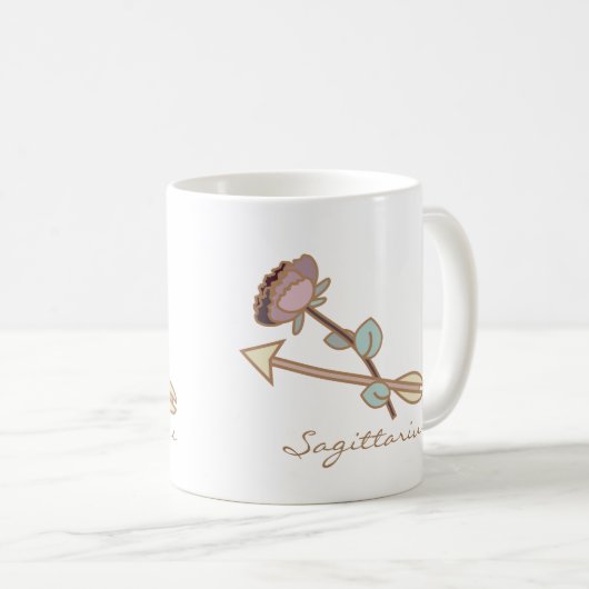 Sagittarius Zodiac Boho Coffee Mug (Devant droit)