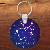 Sagittarius Zodiac Constellation Design Sleutelhanger (Voorkant)