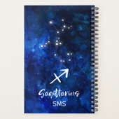 Sagittarius Zodiac Constellation Galaxy Monogram Planner (Achterkant)