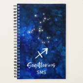 Sagittarius Zodiac Constellation Galaxy Monogram Planner (Voorkant)