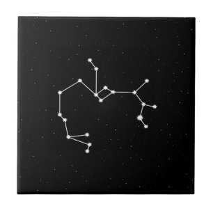 Sagittarius Zodiac Constellation Modern Black & Wh Tegeltje