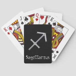 Sagittarius Zodiac-faux metal Speelkaarten