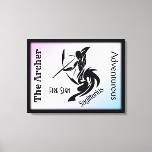 Sagittarius Zodiac Framed pasteien Hues Canvas Afdruk