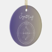 Sagittarius zodiac horoscoop sterbordgradiënt keramisch ornament (Rechts)