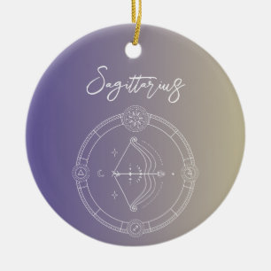 Sagittarius zodiac horoscoop sterbordgradiënt keramisch ornament