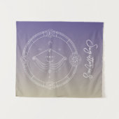 Sagittarius zodiac horoscoop sterbordgradiënt wandkleed (Voorkant (horizontaal))