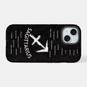 Sagittarius Zodiac Horoscoop Traits Guys iPhone 15 Hoesje (Achterkant horizontaal)