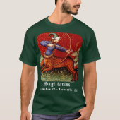 Sagittarius Zodiac Medieval Impressionisme Unisex T-shirt (Voorkant)