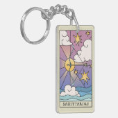 Sagittarius Zodiac Sign Abstract Art Sleutelhanger (Voorkant Links)