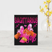 Sagittarius Zodiac Sign Birthday Queens Horoscope  Kaart (Gele Bloem)