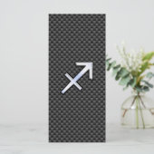 Sagittarius Zodiac Sign Black Carbon Fiber Print (Staand voorkant)