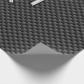 Sagittarius Zodiac Sign Black Carbon Fiber Style Cadeaupapier (Hoek)