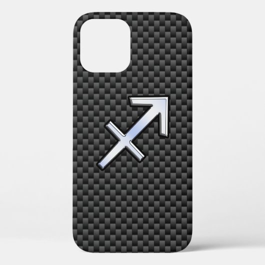 Sagittarius Zodiac Sign Carbon Style Case-Mate iPhone Case (Achterkant)