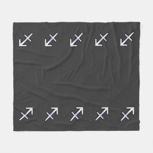 Sagittarius Zodiac Sign Carbon Style Fleece Deken (Voorkant (Horizontaal))