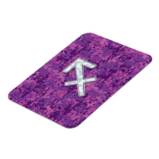 Sagittarius Zodiac Sign Fuchsia Digital Camouflage Magneet (Linkerzijde)