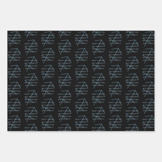 Sagittarius Zodiac Sign Fun Quote B&W Inpakpapier Vel (Voorkant 3)