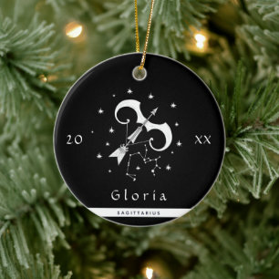 Sagittarius Zodiac Sign Horoscope Symbool Keramisch Ornament