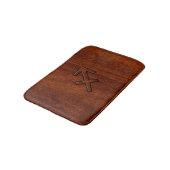 Sagittarius Zodiac Sign in Mahogany Brown Style Badmat (Gekanteld)