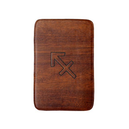 Sagittarius Zodiac Sign in Mahogany Brown Style Badmat (Voorkant Verticaal)