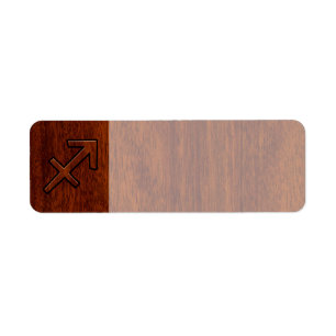 Sagittarius Zodiac Sign in Mahogany Style Etiket