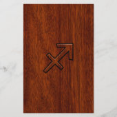 Sagittarius Zodiac Sign in Mahogany Style Flyer (Voorkant)