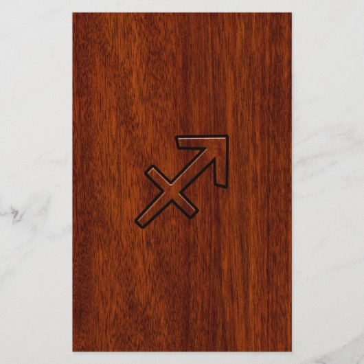 Sagittarius Zodiac Sign in Mahogany Style Flyer (Voorkant)