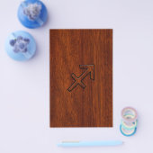 Sagittarius Zodiac Sign in Mahogany Style Flyer (Enkel)