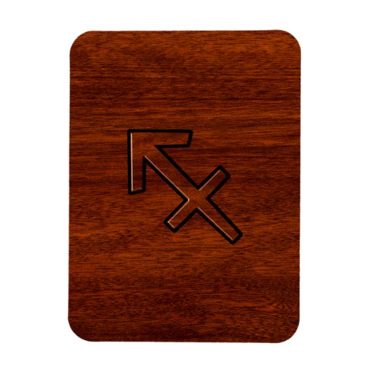 Sagittarius Zodiac Sign in Mahogany Style Magneet (Verticaal)