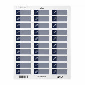 Sagittarius Zodiac Sign on Blue Carbon Fiber Print Etiket (Full Sheet)
