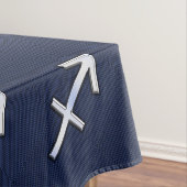 Sagittarius Zodiac Sign on Blue Carbon Fiber Print Tafelkleed (Voorbeeld)