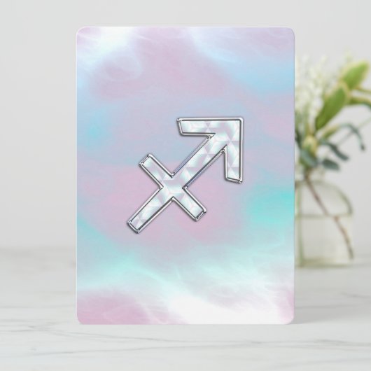 Sagittarius Zodiac Sign on Moeder Parelstijl (Staand voorkant)