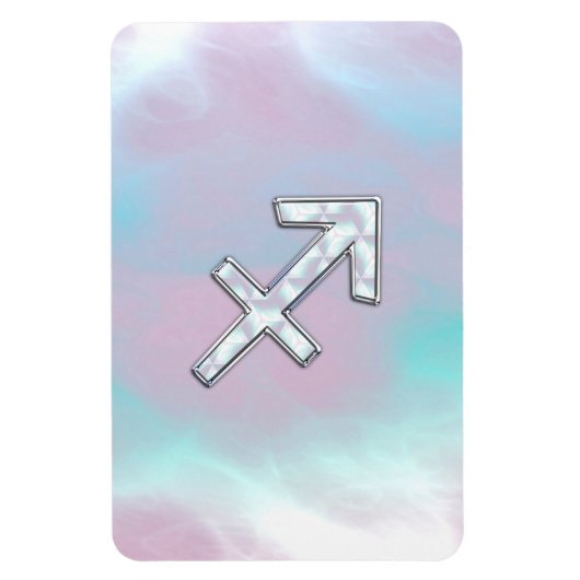 Sagittarius Zodiac Sign on Moeder Parelstijl Magneet (Verticaal)