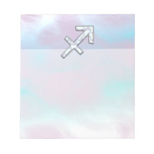 Sagittarius Zodiac Sign on Moeder Parelstijl Notitieblok