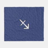 Sagittarius Zodiac Sign on Navy Digital Camouflage Fleece Deken (Voorkant (Horizontaal))