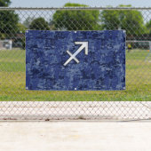 Sagittarius Zodiac Sign on Navy Digital Camouflage Spandoek (Insitu)