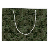 Sagittarius Zodiac Sign on Woodland Camouflage Large Cadeauzakje (Achterkant)