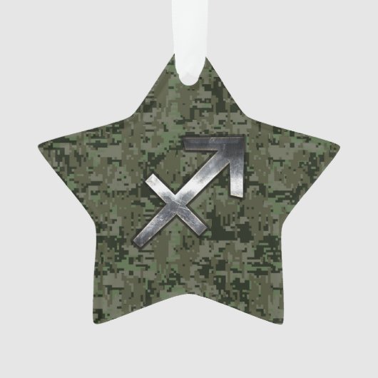 Sagittarius Zodiac Sign on Woodland Digital Camo (devant)