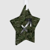 Sagittarius Zodiac Sign on Woodland Digital Camo (devant)