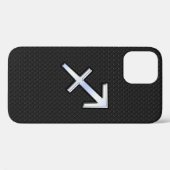 Sagittarius Zodiac Sign on zwarte slangenhuid Case-Mate iPhone Case (Achterkant (horizontaal))