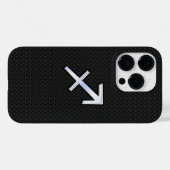 Sagittarius Zodiac Sign on zwarte slangenhuid Case-Mate iPhone Case (Achterkant (horizontaal))