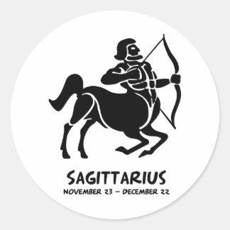 Sagittarius Zodiac Sign Ronde Sticker