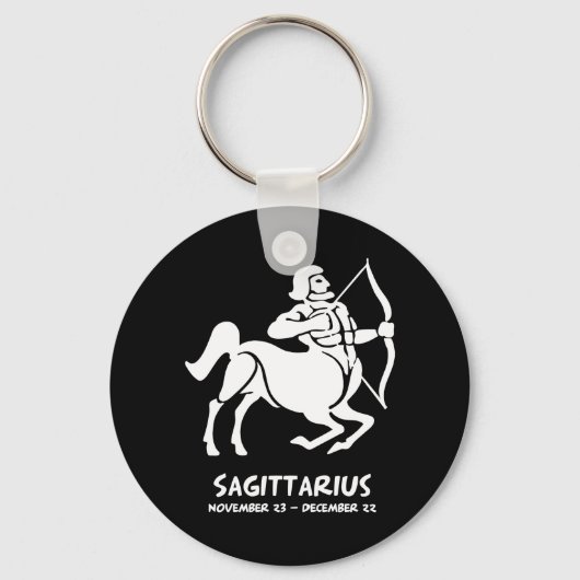 Sagittarius Zodiac Sign Sleutelhanger (Voorkant)