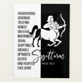 Sagittarius Zodiac Sign., zwart-wit Planner (Voorkant)