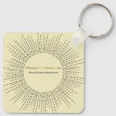 Sagittarius Zodiac Sleutelhanger Retro Design (Achterkant)