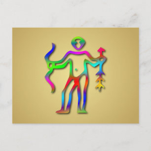 Sagittarius Zodiac Star Sign Rainbow Briefkaart
