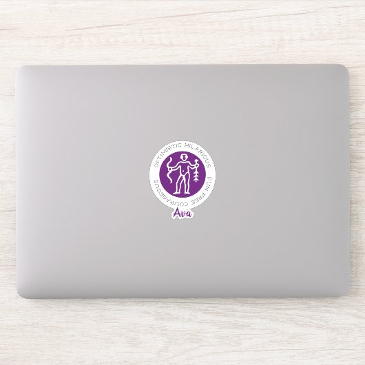 Sagittarius Zodiac Star Sign Traits Paars Sticker (Computer)