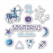 Sagittarius Zodiac Sticker Collection (Voorkant)