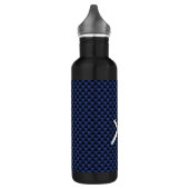 Sagittarius Zodiac Symbol Blue Carbon Fiber Print Waterfles (Links)