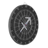 Sagittarius Zodiac Symbol Charcoal Carbon Fiber Dartbord (Voorkant Links)